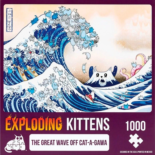 Asmodee Puzzle Exploding Kittens - The Great Wave Of Cat-a-gawa – Bild 2