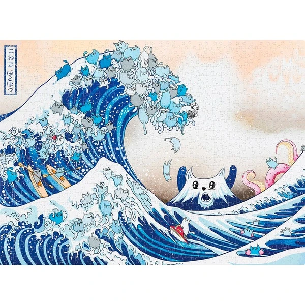 Asmodee Puzzle Exploding Kittens - The Great Wave Of Cat-a-gawa – Bild 3