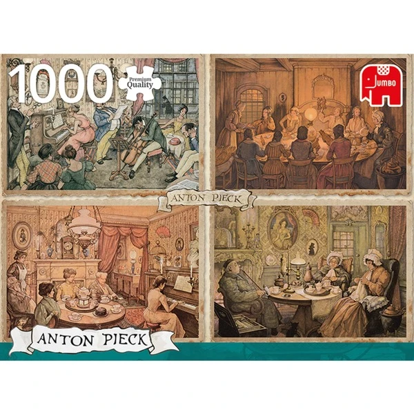 Jumbo Puzzle Anton Pieck, Unterhaltung Im Wohnzimmer 4 Jumbo Puzzle Anton Pieck, Unterhaltung Im Wohnzimmer – Bild 2