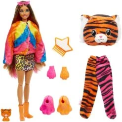 Mattel Barbie Cutie Reveal Dschungel Serie - Tiger, Puppe -Kinderspielwaren Geschäft Mattel Barbie Cutie Reveal Dschungel Serie Tiger Puppe@@100024218 1