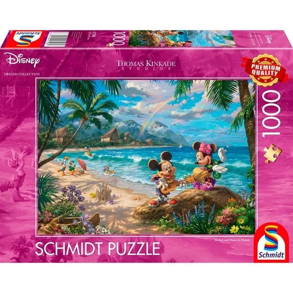 Schmidt Spiele Thomas Kinkade Studios: Disney Dreams Collection - Minnie & Mickey In Hawaii, Puzzle
