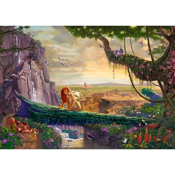 Schmidt Spiele Thomas Kinkade Studios: Disney Dreams Collection - The Lion King, Return To Pride Rock, Puzzle – Bild 2