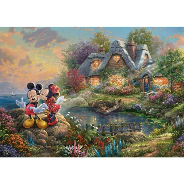 Schmidt Spiele Thomas Kinkade: Painter Of Light - Disney, Sweethearts Mickey & Minnie, Puzzle – Bild 2