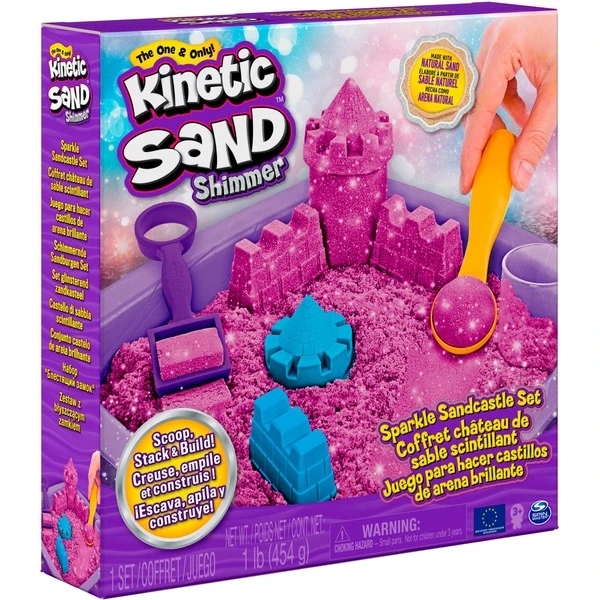 Spin Master Kinetic Sand - Schimmer Sandbox Set Lila, Spielsand 3 Spin Master Kinetic Sand - Schimmer Sandbox Set Lila, Spielsand