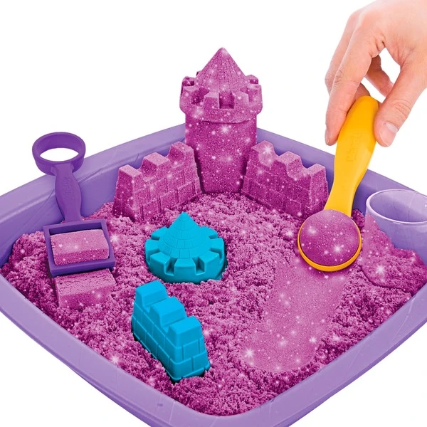 Spin Master Kinetic Sand - Schimmer Sandbox Set Lila, Spielsand 6 Spin Master Kinetic Sand - Schimmer Sandbox Set Lila, Spielsand – Bild 4